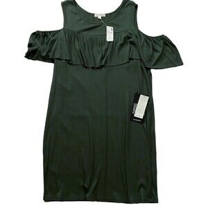 Loralette Avenue Womens Dress sz 2X new nwt $55 Army Green Pullover Ribbed Knit